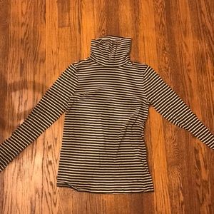 J. Crew Striped Turtleneck